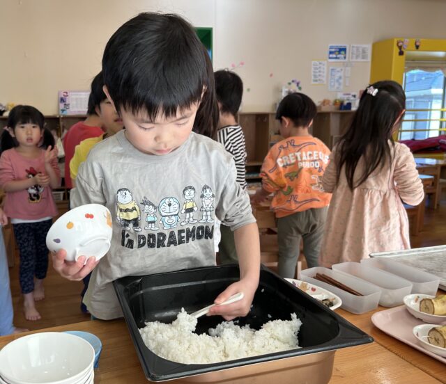 自分でよそえるよ！