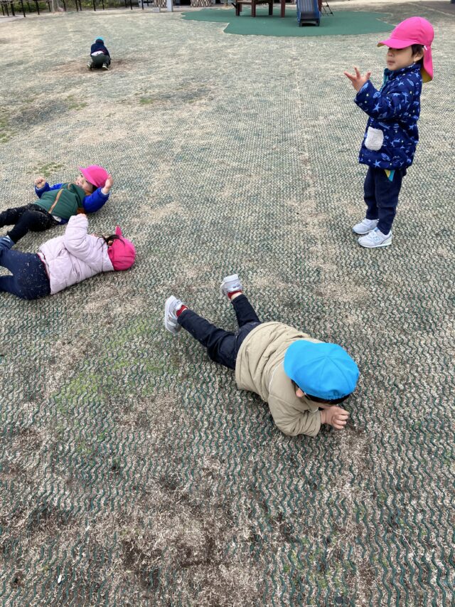 緑地でのびのび